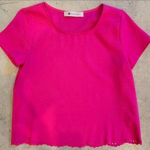 Pink Scalop Hem Top - Impeccable Pig - Size S